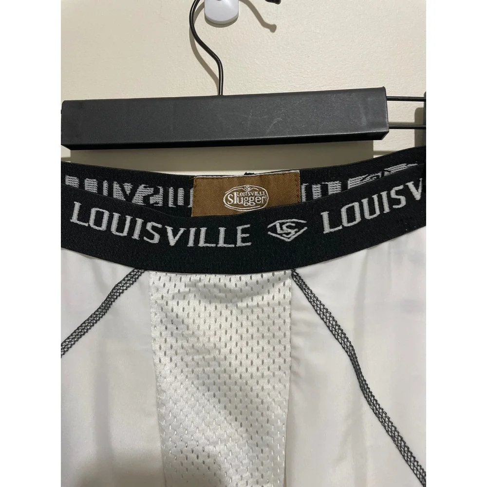 Louisville Slugger Mens White Compression Sliding Shorts Baseball Size XXL